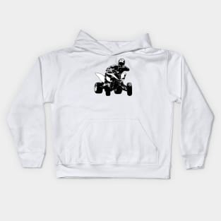 ATV Raptor Black and White Kids Hoodie